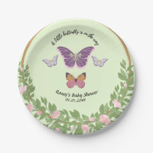Butterfly Dreams: Baby Shower Paper Plates