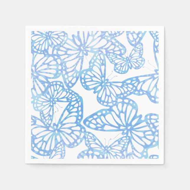 Butterfly Dreams (Blue) Napkin (Front)
