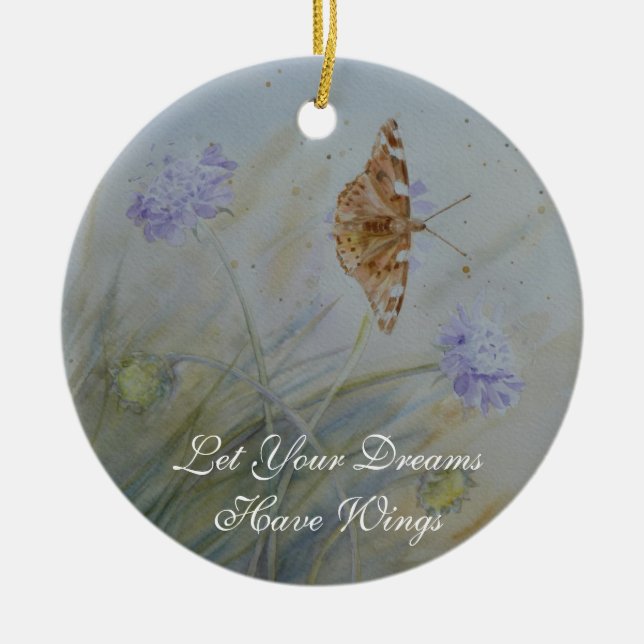 Butterfly Dreams Ceramic Wall Plaque Ceramic Tree Decoration (Front)