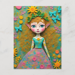 Butterfly Dreams Elf  Postcard