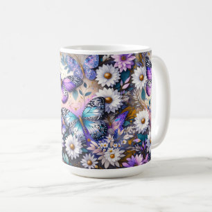 Butterfly Dreams Floral Coffee Mug