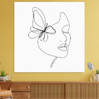 Butterfly Dreams – Minimalist Woman & Butterfly 