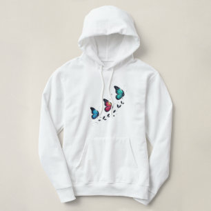 Butterfly Dreams Pastel Wings A Gentle Ascent Floa Hoodie