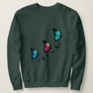 Butterfly Dreams Pastel Wings A Gentle Ascent Floa Sweatshirt