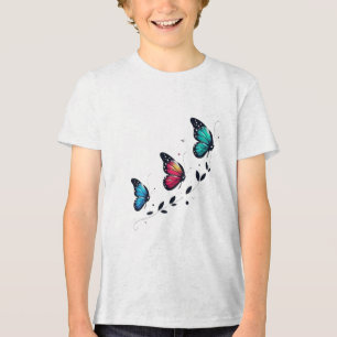 Butterfly Dreams Pastel Wings A Gentle Ascent Floa Tri-Blend Shirt