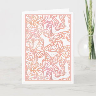Butterfly Dreams (Peach) Blank Card