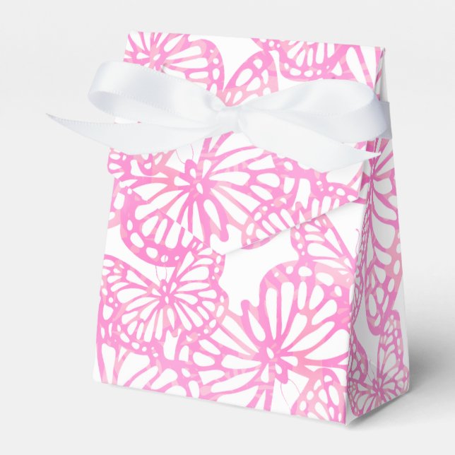 Butterfly Dreams (Pink) Favour Box (Front Side)