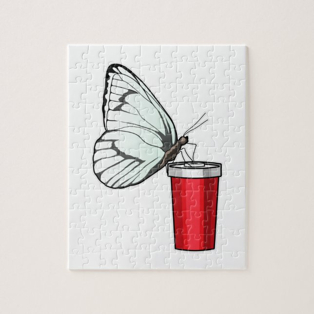Butterfly Drinking mug Jigsaw Puzzle (Vertical)