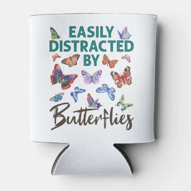 Butterfly Easily Distracted by Butterflies Can Cooler (Front)