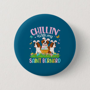Butterfly Easter Eggs Basket Chillin With My Saint 6 Cm Round Badge