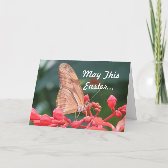 Butterfly Easter Greeting Holiday Card (Front)