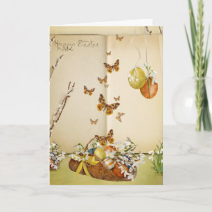 Butterfly Easter Greetings Holiday Card