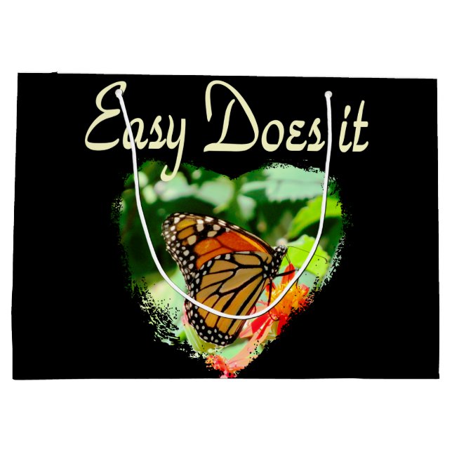 BUTTERFLY EASY DOES IT PHOTO LARGE GIFT BAG (Back)