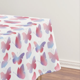 Butterfly - Elegant Pastel Butterflies Rectangle Tablecloth