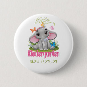 Butterfly Elephant Kindergarten Back to School 6 Cm Round Badge