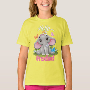Butterfly Elephant Preschool Back to School T-Shirt