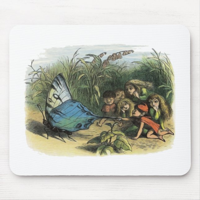 Butterfly Elf Artwork Cute Elves Butterflies Mouse Mat (Front)