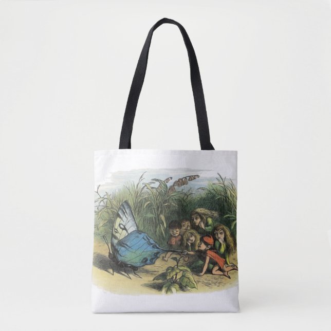 Butterfly Elf Artwork Cute Elves Butterflies Tote Bag (Front)