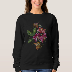 Butterfly Embroidery Sweatshirt