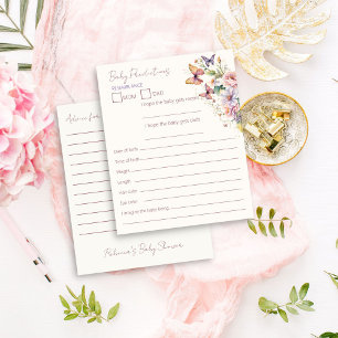 Butterfly enchanted baby predictions advice card