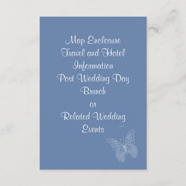 Butterfly Enclosure Card in Blue (Front)