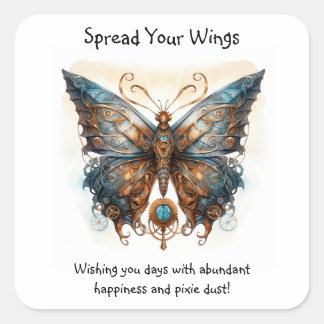 Butterfly Encouragement Square Sticker