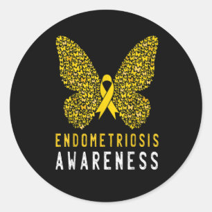 Butterfly Endometriosis Awareness Month Classic Round Sticker