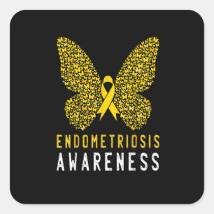 Butterfly Endometriosis Awareness Month Square Sticker