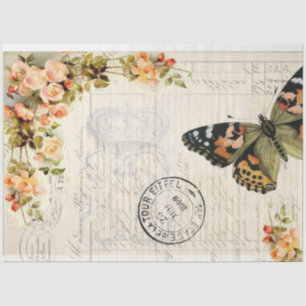 butterfly Ephemera Decoupage Tissue Paper
