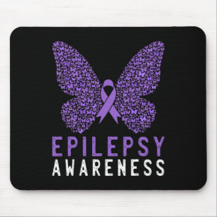 Butterfly Epilepsy Awareness Month Purple Ribbon S Mouse Mat