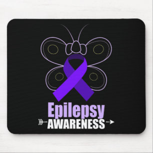Butterfly Epilepsy Ribbon Epilepsy Disorder Awaren Mouse Mat