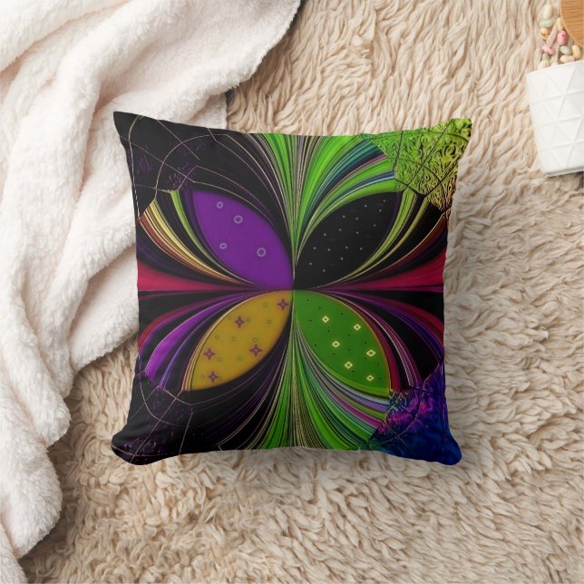 "Butterfly Euphoria" Polyester Throw Pillow (Blanket)