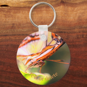 Butterfly Face Nature Personalised Key Ring