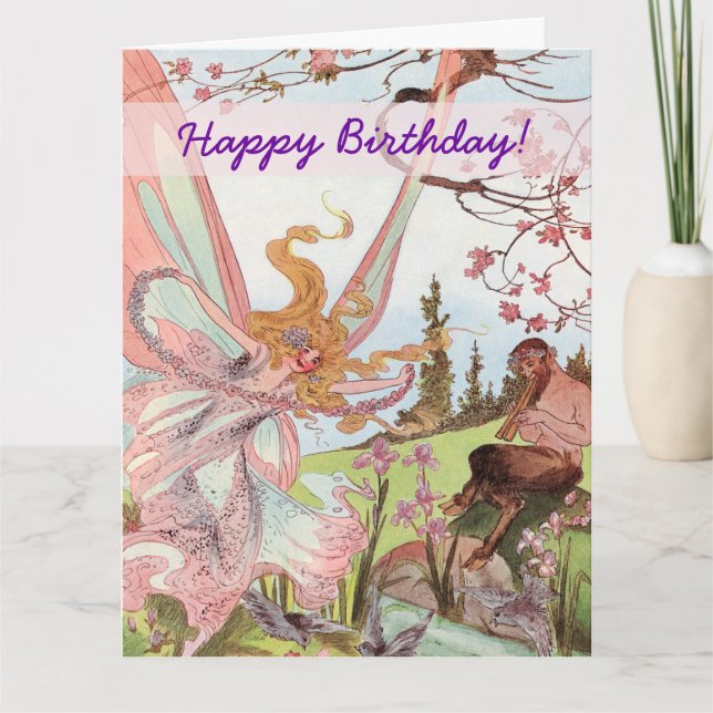 Butterfly Fairy and Centaur Birthday Card (Front)