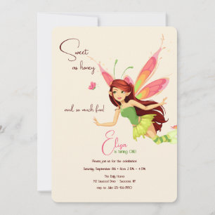Butterfly Fairy Birthday Party Invitations