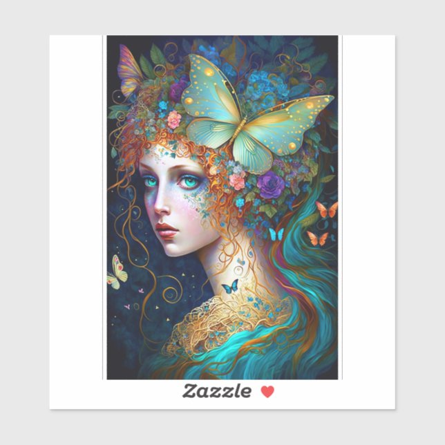 Butterfly Fairy Elf Lady Fantasy Art (Sheet)