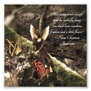 Butterfly Fairy Hans Anderson Quote Photo Print