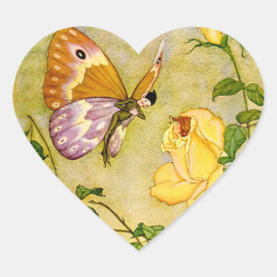 Butterfly Fairy Heart Sticker
