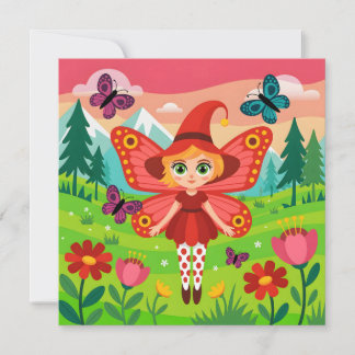 Butterfly Fairy Illustration in Whimsical Forest