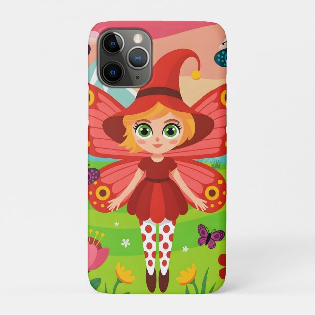 Butterfly Fairy Illustration in Whimsical Forest Case-Mate iPhone Case (Back)