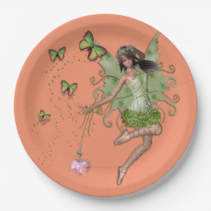 Butterfly fairy paper plate