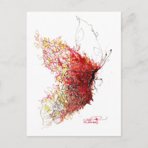 butterfly  fairy postcard