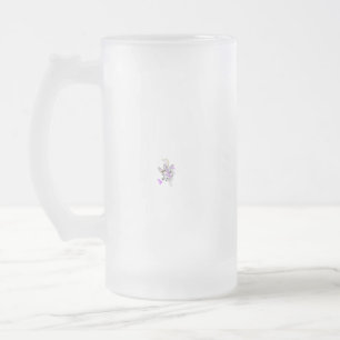 Butterfly Fairy Tattoo Vector – Vintage Floral Art Frosted Glass Beer Mug