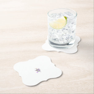 Butterfly Fairy Tattoo Vector – Vintage Floral Art Paper Coaster