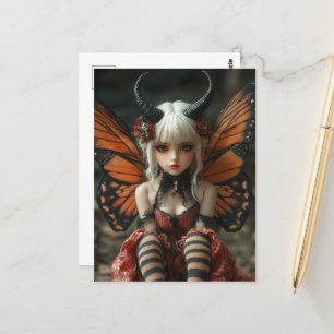 Butterfly Fairy Woman Postcard