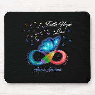 Butterfly Faith Hope Love Alopecia Awareness 1 Mouse Mat