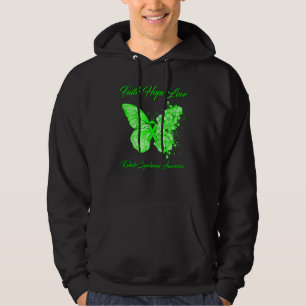 Butterfly Faith Hope Love Kabuki Syndrome Awarenes Hoodie