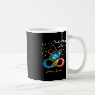 Butterfly Faith Hope Love Leukaemia Awareness  Coffee Mug