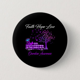Butterfly Faith Hope Love Overdose Awareness 1 6 Cm Round Badge