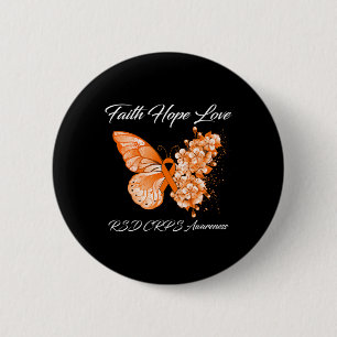 Butterfly Faith Hope Love Rsd Crps Awareness 1 6 Cm Round Badge